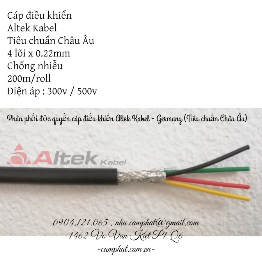 Cáp tín hiệu chống nhiễu 2c / 4c / 6c / 8c x 0.22mm Altek Kabel (Standard of Ger-image-2
