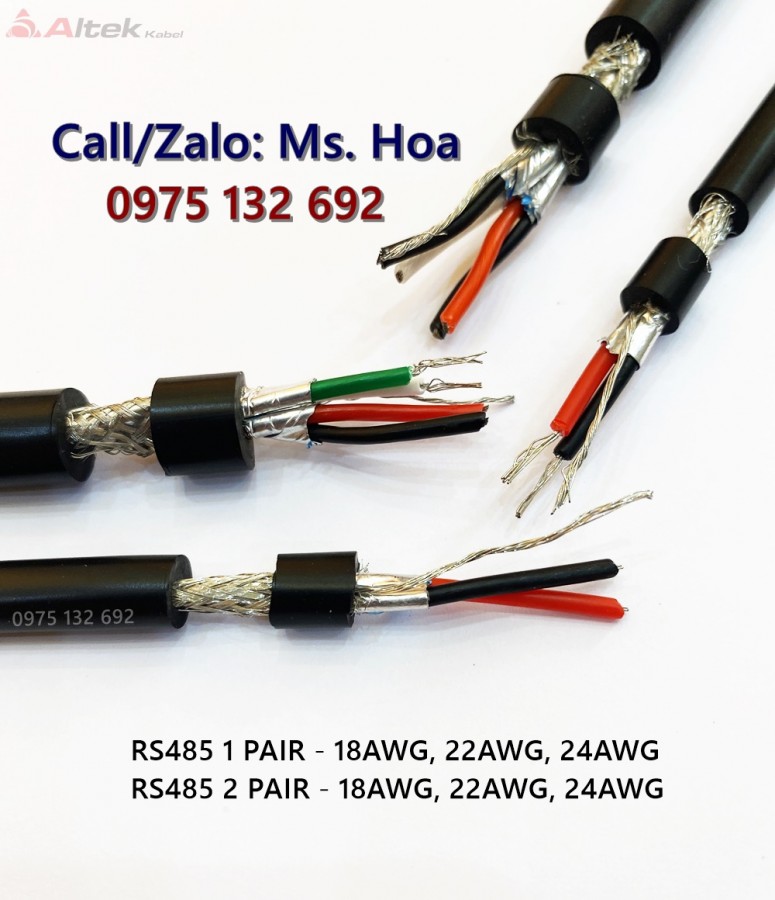 Cáp tín hiệu vặn xoắn RS485 1 pair, 2pair 18AWG, 22AWG, 24AWG-image-2