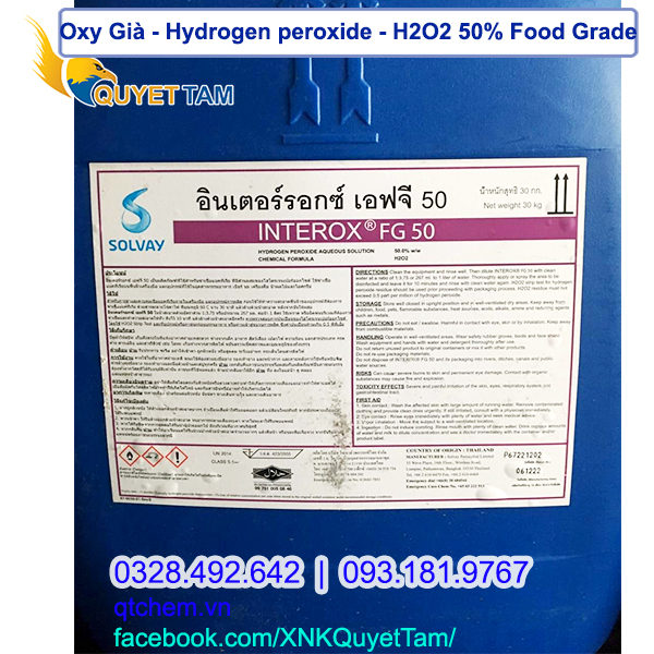 Oxy Già thực phẩm - Hydrogen peroxide Food Grade – H2O2 50‰ Thái Lan tại BRVT-image-3, Kevin Nguyen