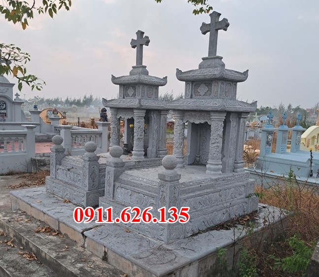 bán + mẫu mộ đá đôi ông bà đẹp-image-3