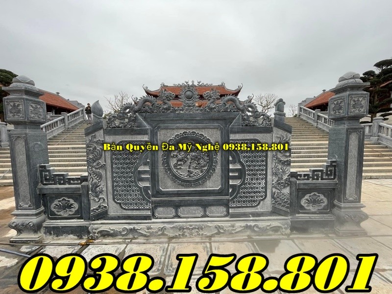 Bình Định bán 49+ mẫu cuốn thư đá từ đường - bình phong đá đẹp-image-2