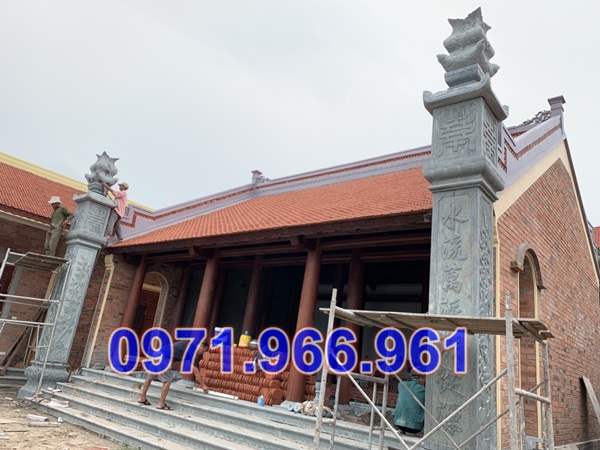 Mẫu cột đá đồng trụ nhà thờ đẹp bán tại phú yên - cột đá hiên nhà từ đường-image-3