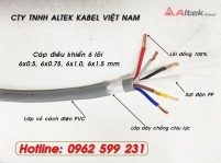 Phân phối cáp điều khiển 6 lõi Altek kabel