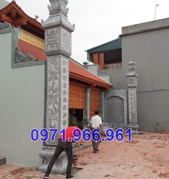 Mẫu cột đá đồng trụ nhà thờ đẹp bán tại đà nẵng - cột đá hiên nhà từ đường-image-3