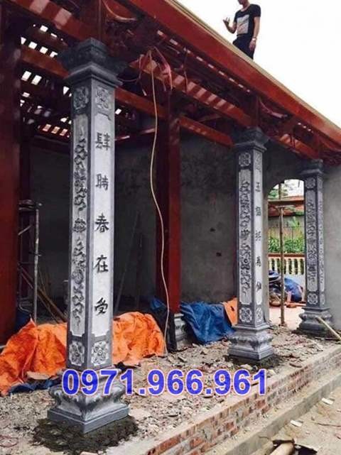 Mẫu cột đá đồng trụ nhà thờ đẹp bán tại đà nẵng - cột đá hiên nhà từ đường-image-5
