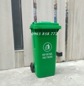 Bán thùng rác môi trường 120L - thùng đựng rác ngoài trời 120L. 0963838772