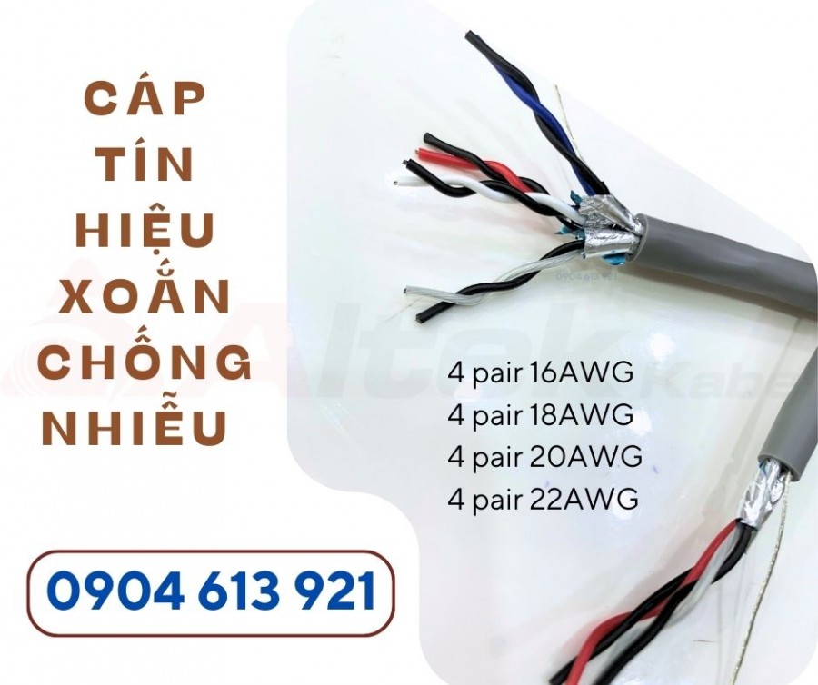 Cáp xoắn tín hiệu chống nhiễu / Twisted pair shield cable Altek Kabel-image-2