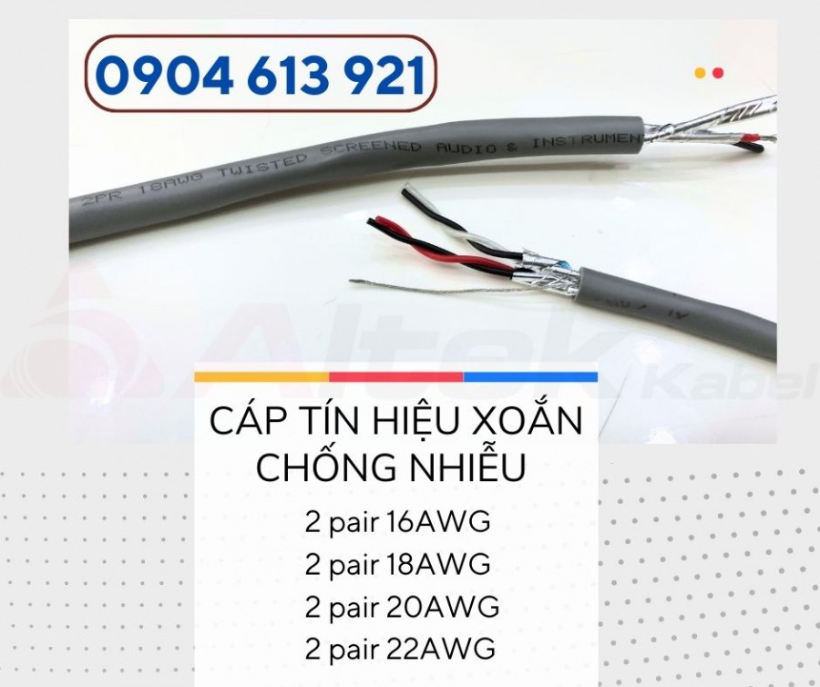Cáp xoắn tín hiệu chống nhiễu / Twisted pair shield cable Altek Kabel-image-5