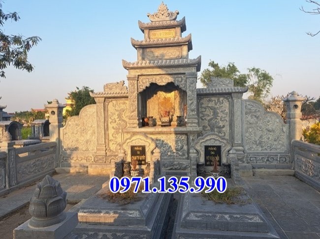 Hoà Bình Mẫu khuôn viên lăng mộ đá đẹp bán tại Hoà Bình - gia đình dòng họ gia t-image-5