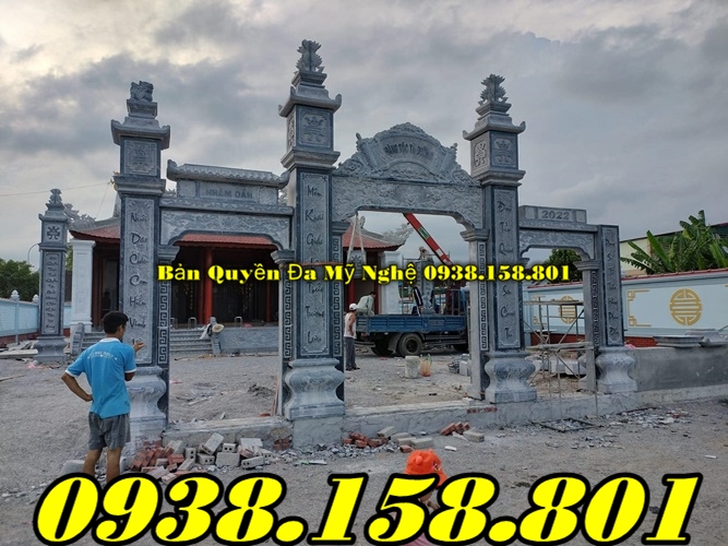Bến Tre mẫu cổng nhà từ đường bằng đá - cổng nhà thờ họ đá-image-3