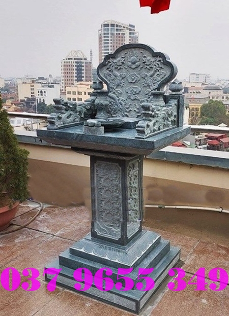 Hồ Chí Minh lắp đặt trang thờ ông thiên bằng đá trắng đẹp - cây hương thờ thần l-image-3