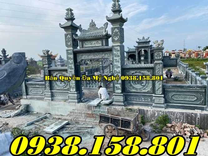 Vũng Tàu mẫu cổng nghĩa trang ông bà cha mẹ bằng đá - cổng lăng mộ cha mẹ ông bà-image-3