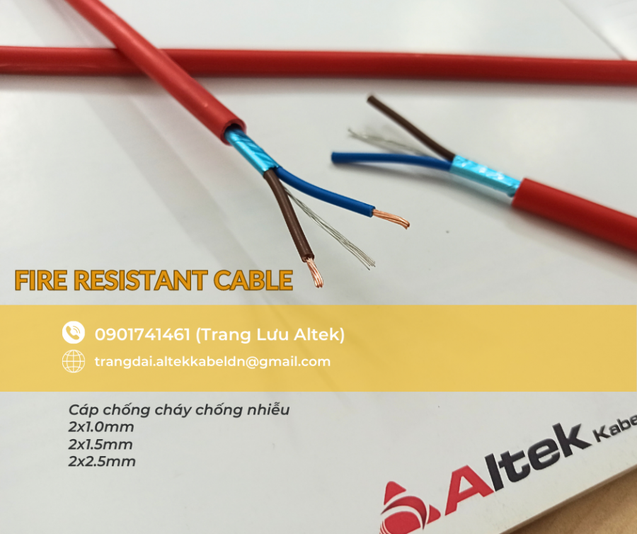 Cáp chống cháy chống nhiễu 2Cx1.5mm-image-2