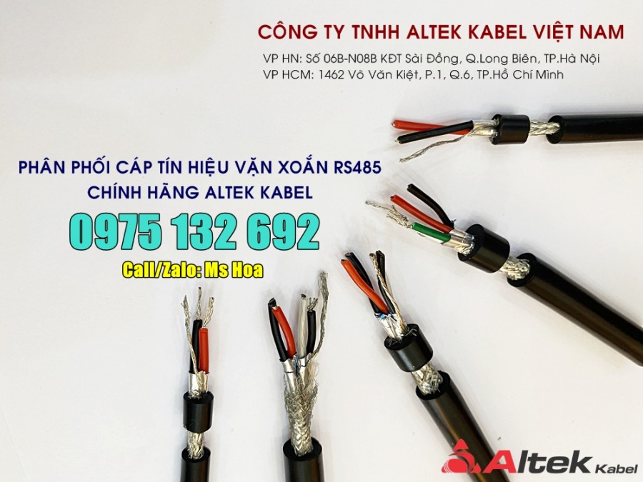 Cáp vặn xoắn RS485 1 pair 18AWG, 22AWG, 24AWG chống nhiễu-image-2