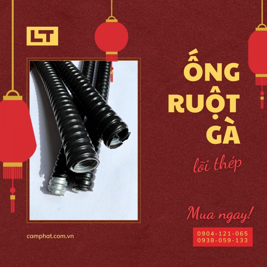 Ống ruột gà lõi thép / Ống kẽm đàn hồi bọc nhựa pvc-image-3