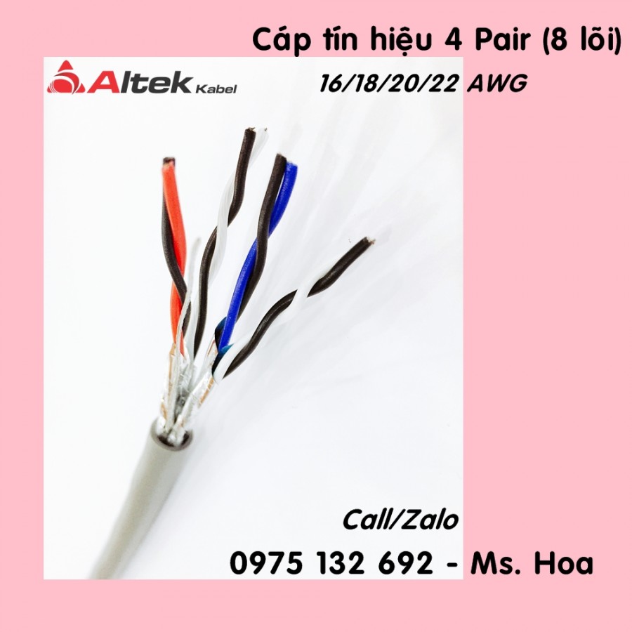 Cáp tín hiệu 1 pair, 2 pair, 3 pair, 4 pair vặn xoắn chống nhiễu-image-5