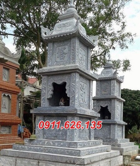 mẫu mộ đá đẹp bán vĩnh long – mộ tháp phật giáo để tro cốt.-image-3