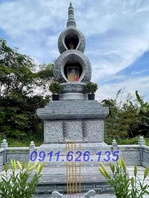 mẫu mộ đá đẹp bán an giang – 23 mộ tháp sư để tro cốt-image-5