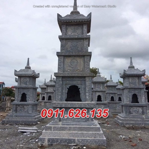 mẫu mộ đá đẹp bán vĩnh long – mộ tháp phật giáo để tro cốt.-image-5