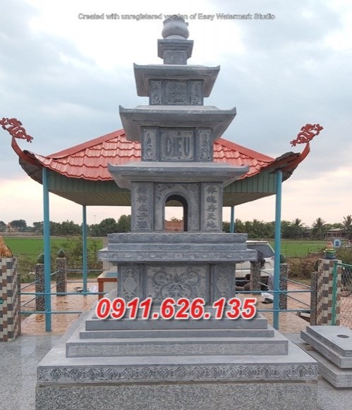 mẫu mộ đá đẹp bán vĩnh long – mộ tháp phật giáo để tro cốt.-image-2