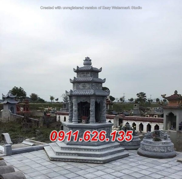 mẫu mộ đá đẹp bán an giang – 23 mộ tháp sư để tro cốt-image-3