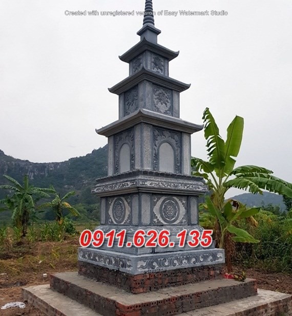 mẫu mộ đá đẹp bán cần thơ – mộ tháp phật giáo để tro cốt-image-2