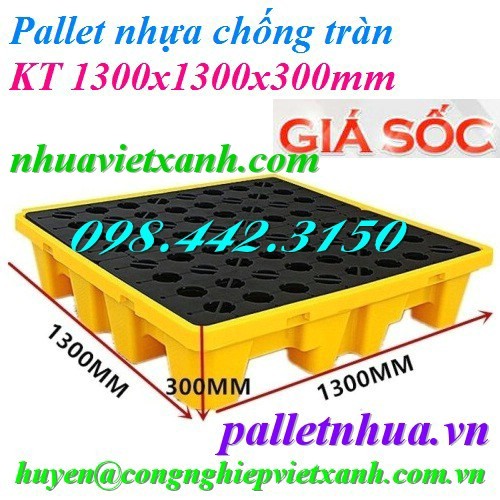 Pallet nhựa chống tràn dầu 2 phuy và 4 phuy-image-5