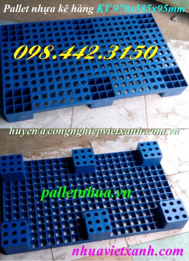 Pallet nhựa kê hàng 970x585x95mm-image-2