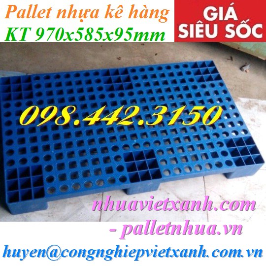 Pallet nhựa kê hàng 970x585x95mm-image-3