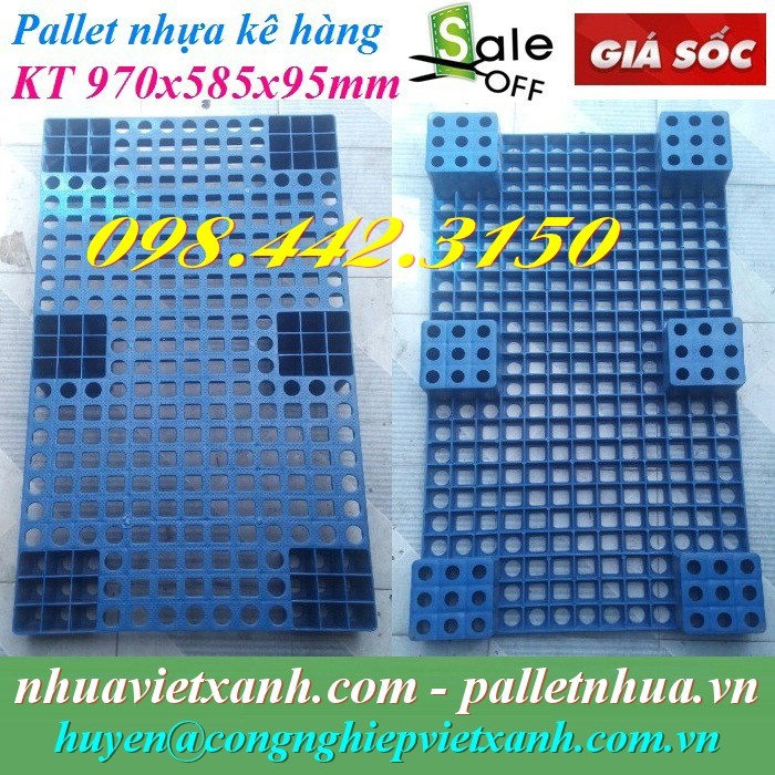 Pallet nhựa kê hàng 970x585x95mm-image-5