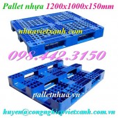 Pallet nhựa 1200x1000x150mm PL466 giá rẻ, siêu cạnh tranh call 0984423150