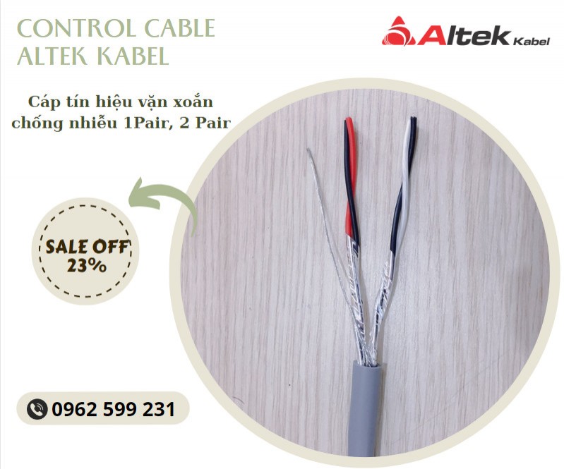 Cáp tín hiệu vặn xoắn 2 lớp chống nhiễu / Cáp Altek kabel-image-2