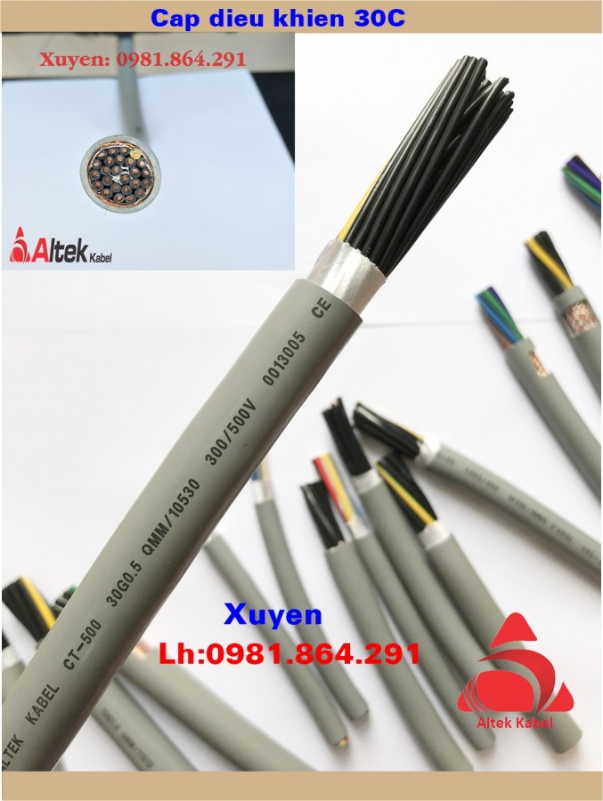 Cáp điều khiển đồng mềm 30x1.0mm2 giá tốt Altek Kabel-image-3