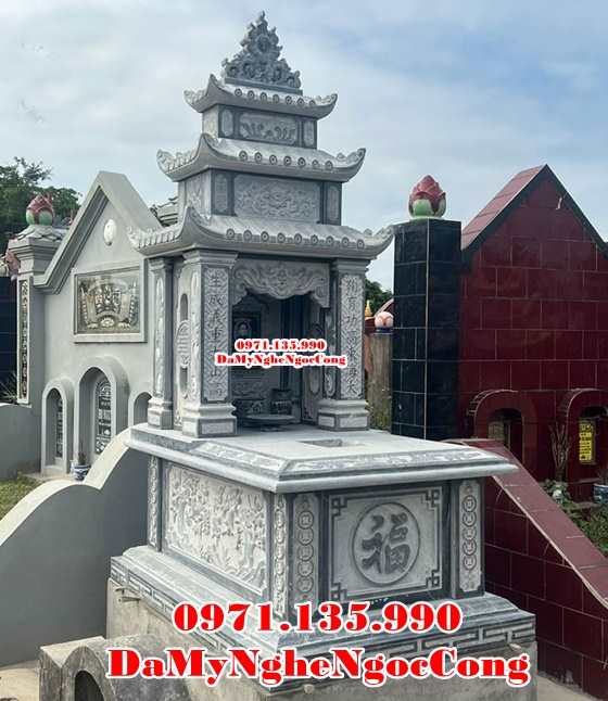 Vĩnh Long Bán mẫu mộ đá thờ tro cốt phu thê đẹp bán tại Vĩnh Long - giữ cốt-image-3