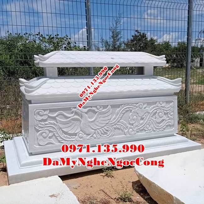 Long An Bán mẫu mộ đá thờ tro cốt song thân đẹp tại Long An - giữ cốt-image-5