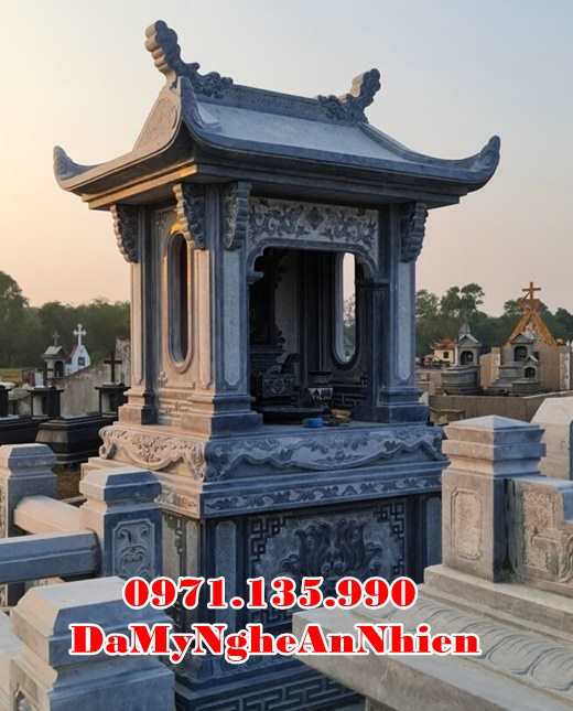 Vĩnh Long Bán mẫu mộ đá lưu giữ tro cốt đôi đẹp bán tại Vĩnh Long - am cốt-image-3
