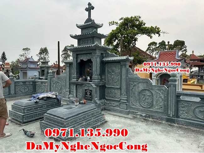 Lai Châu Mẫu khuôn viên lăng mộ đá xanh rêu đẹp bán tại Lai Châu - gia đình dòng-image-2