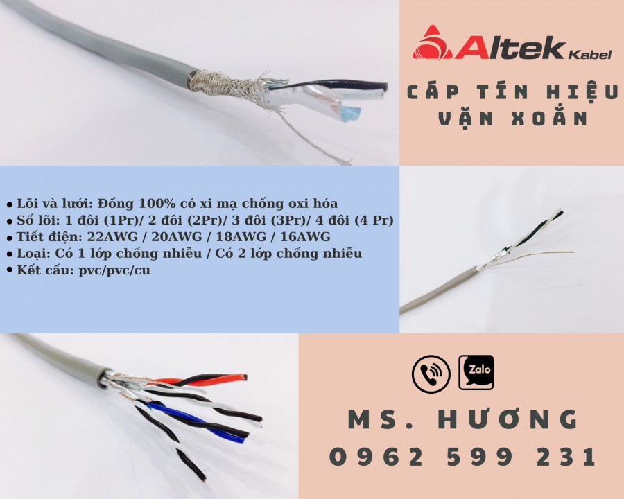 Cáp tín hiệu vặn xoắn Altek kabel/ Cáp đồng bọc xi bạc-image-3