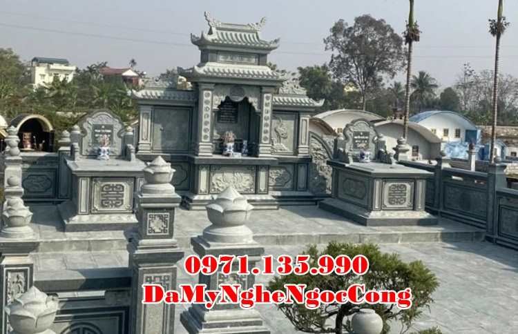 Hà Giang Mẫu khuôn viên lăng mộ đá xanh rêu đẹp bán tại Hà Giang - gia đình dòng-image-5