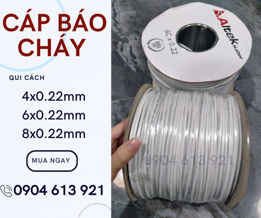 Cáp tín hiệu báo cháy 6x0.22mm, 8x0.22mm,-image-3
