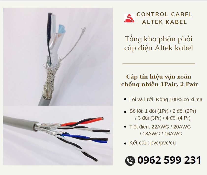 Cáp tín hiệu vặn xoắn Altek kabel/ Cáp đồng bọc xi bạc-image-5