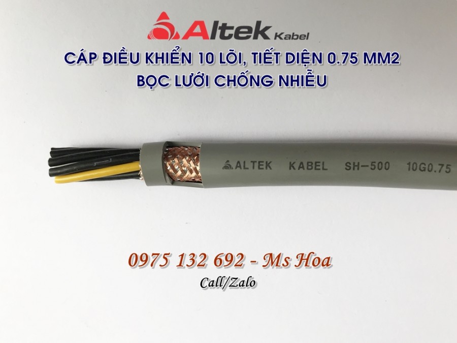 Cáp điều khiển 10x0.75, cáp tín hiệu 10x0.75 nhập khẩu Altek Kabel-image-3
