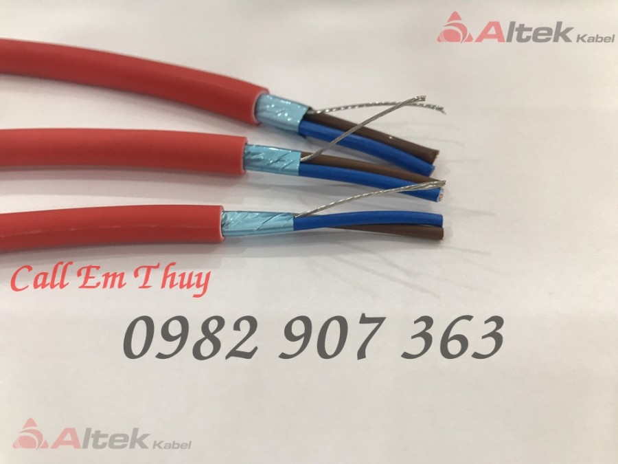 Cáp chống cháy chống nhiễu 2x1.0mm2 vỏ LSZH màu đỏ cam-image-5