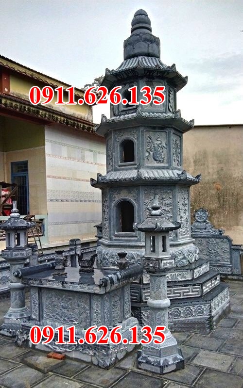 mẫu mộ đá đẹp bán bắc ninh – mộ tháp phật giáo để tro cốt-image-3