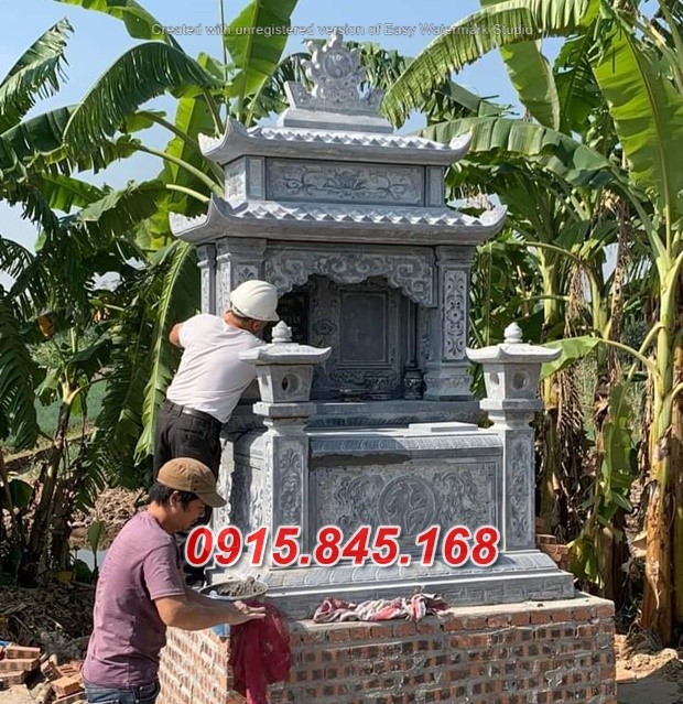 523 Mẫu mộ đá đôi đẹp bán ninh thuận, xây lắp làm thiết kế lăng mộ bằng đá-image-5