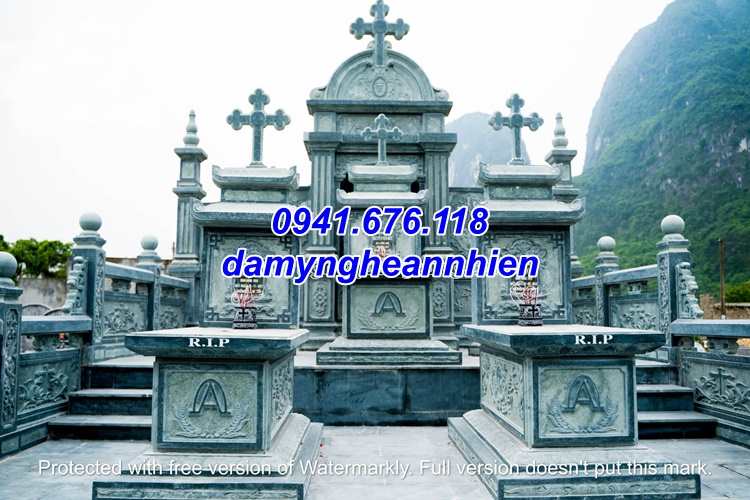 Bắc Giang Làm Mẫu mộ đá công giáo đẹp bán tại Bắc Giang - Mộ đạo thiên chúa-image-3