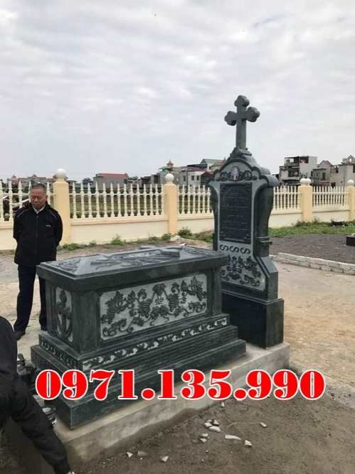 Bắc Giang Mẫu mộ đá nguyên khối công giáo đẹp bán tại Bắc Giang - Mộ đạo-image-5