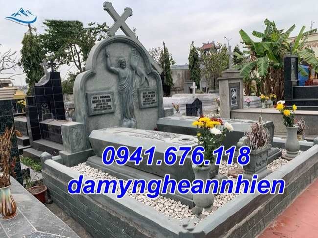 Hà Nội Mẫu mộ đá quây công giáo đẹp bán tại Hà Nội - Mộ đạo thiên chúa-image-2