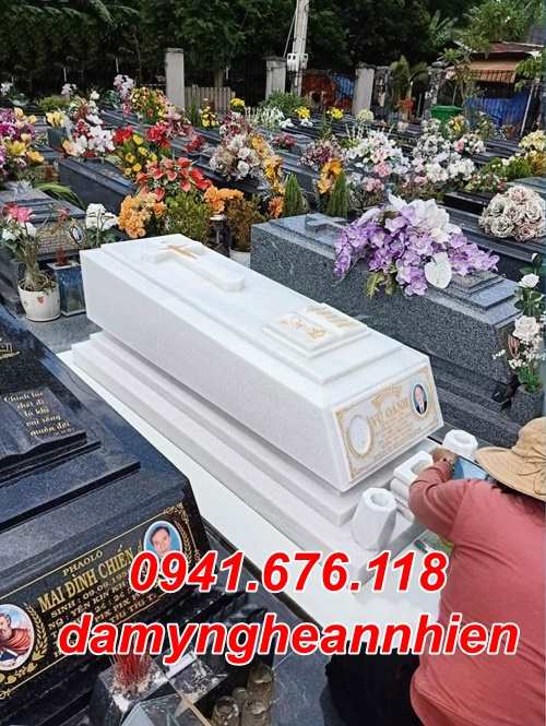 Hà Nội Mẫu mộ đá công giáo đẹp bán tại Hà Nội - Mộ đạo thiên chúa-image-3