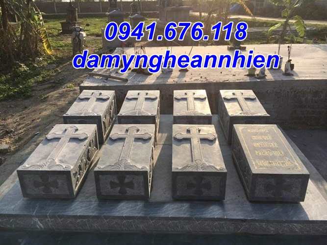Hà Nội Mẫu mộ đá nguyên khối công giáo đẹp bán tại Hà Nội - Mộ đạo thiên chúa-image-3